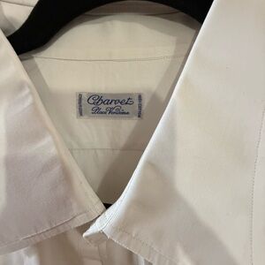 ❌SOLD❌ Charvet Paris Dress Shirt Men 17 1/2 (44) White Button Up French Cuffs